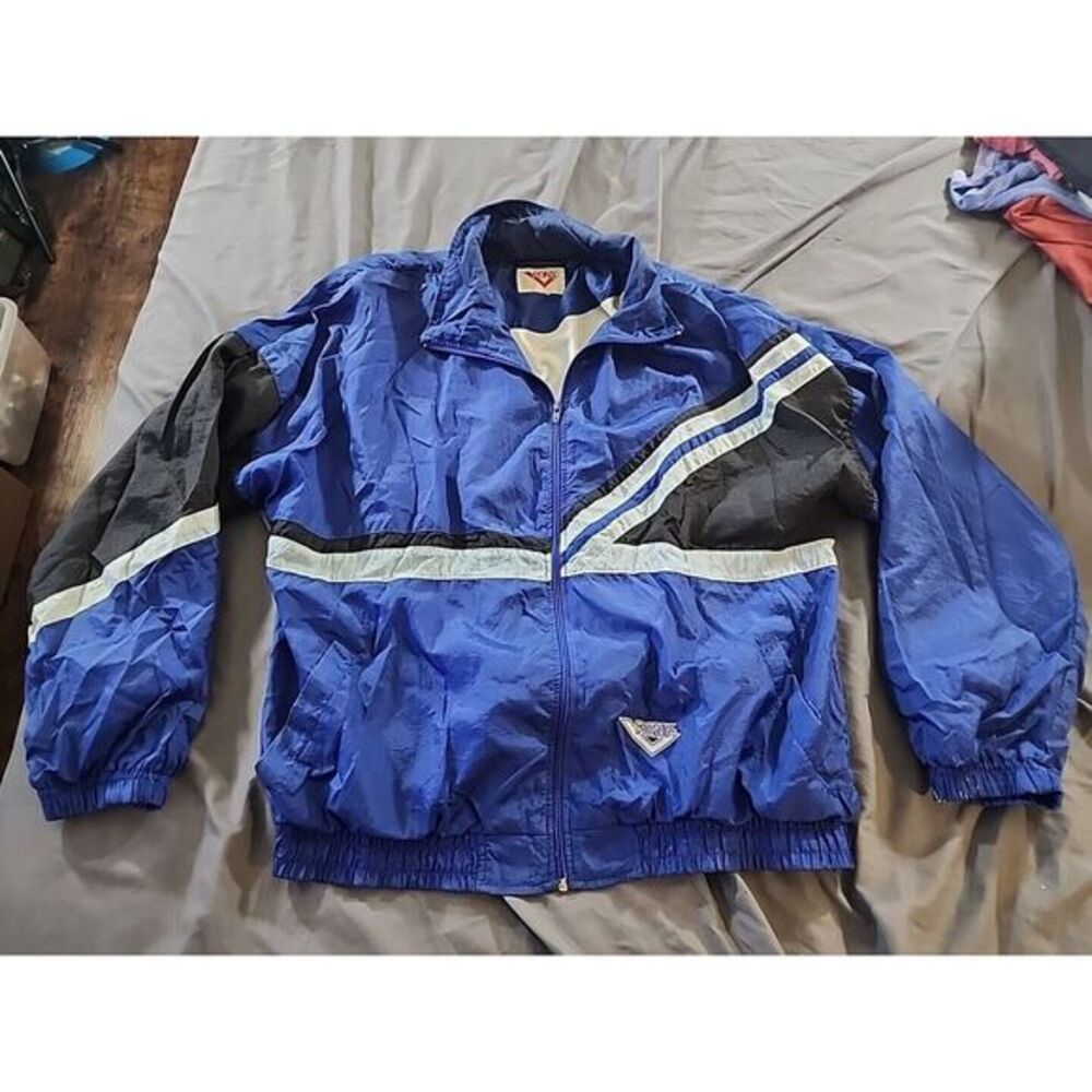Vintage 80/90's Pony Windbreaker Jacket Size‎ L Blue Color block